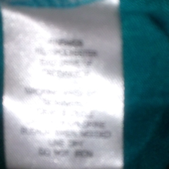 Allison Brittney Green Smocked Ruffled Blouse 3/4 Sleeve 1X - Picture 7 of 8